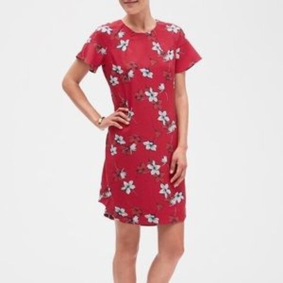 BANANA REPUBLIC | Floral Shift Dress Short Sleeve | Sz. 0 - Picture 1 of 6